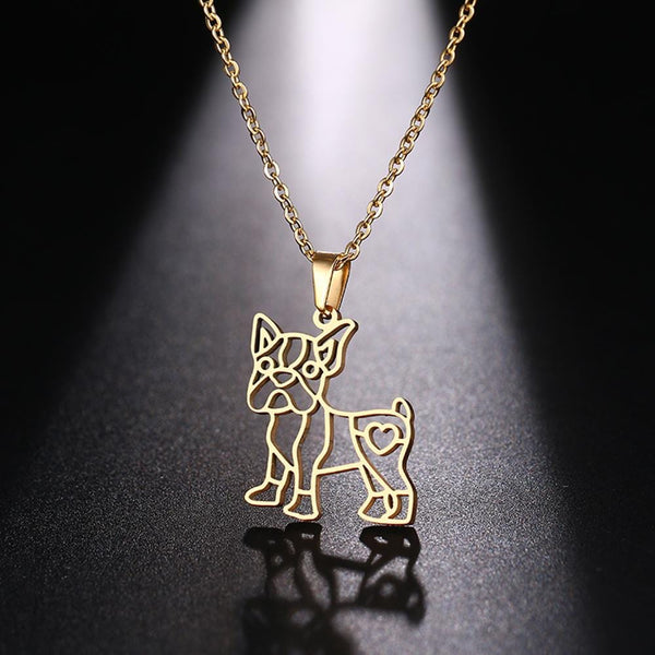 Cute Dog Pendant Necklace.Engagement Jewelry