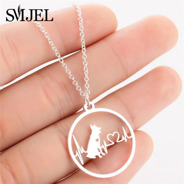 German Shepherd Dog Pendant Necklace for Women