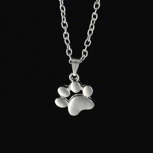 Cute Pets Dogs Footprints Paw Chain Pendant Necklaces For Women