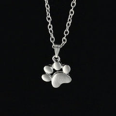 Cute Pets Dogs Footprints Paw Chain Pendant Necklaces For Women