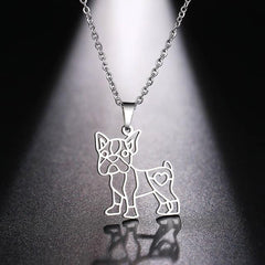 Cute Dog Pendant Necklace.Engagement Jewelry