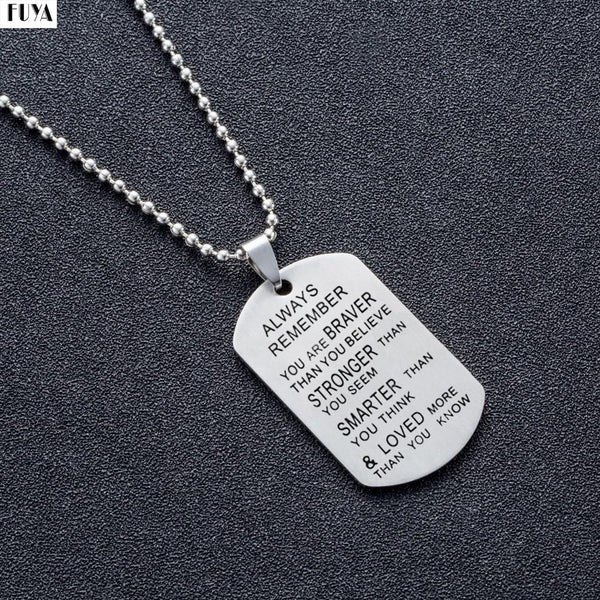 Cute Dog Tags Army Pendant Necklace